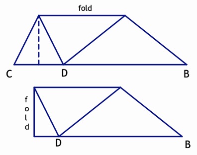 picture of the triangle with c folded in