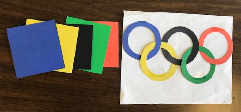 picture showing the colored paper we will be using and 